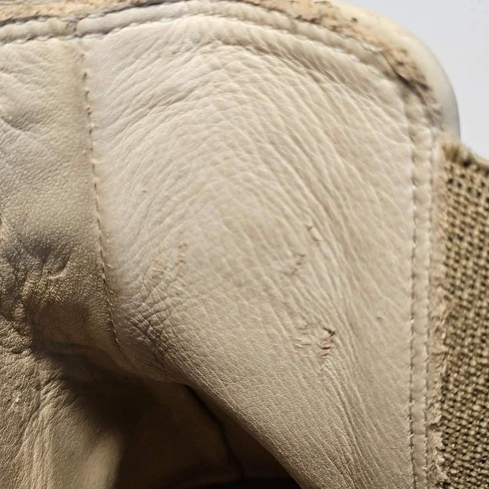 Aintap Barefoot Chelsea‎ Boots Cream Leather Handmade Men 45 Grounding Sole